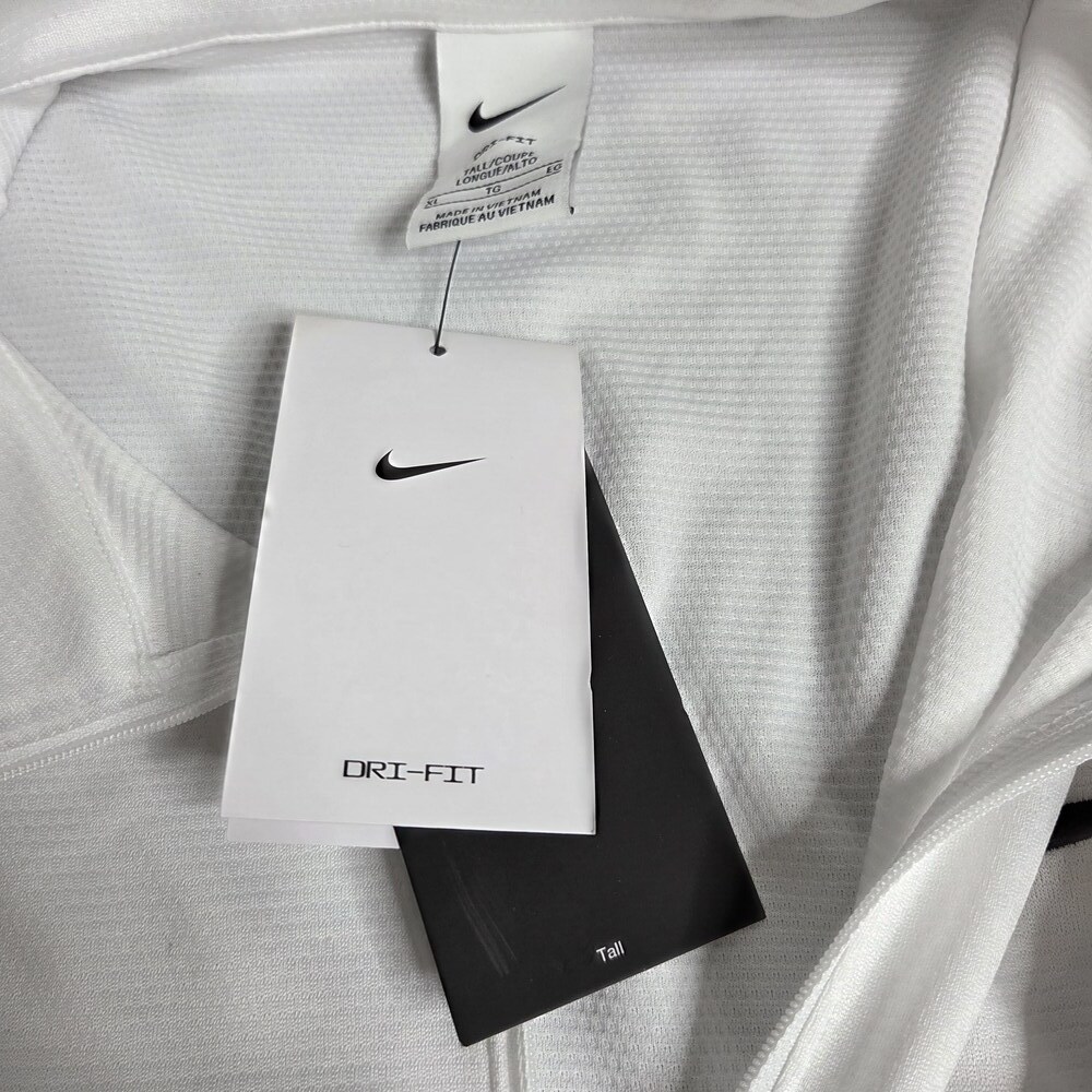 Nike Men's Essential Dri-FIT Half-Zip Golf Pullover White - NWT - Size XL-Tall - Picture 10 of 12